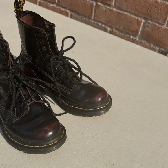 Dr Marteens Leather Lace-Up Boots - Picture 2 of 7